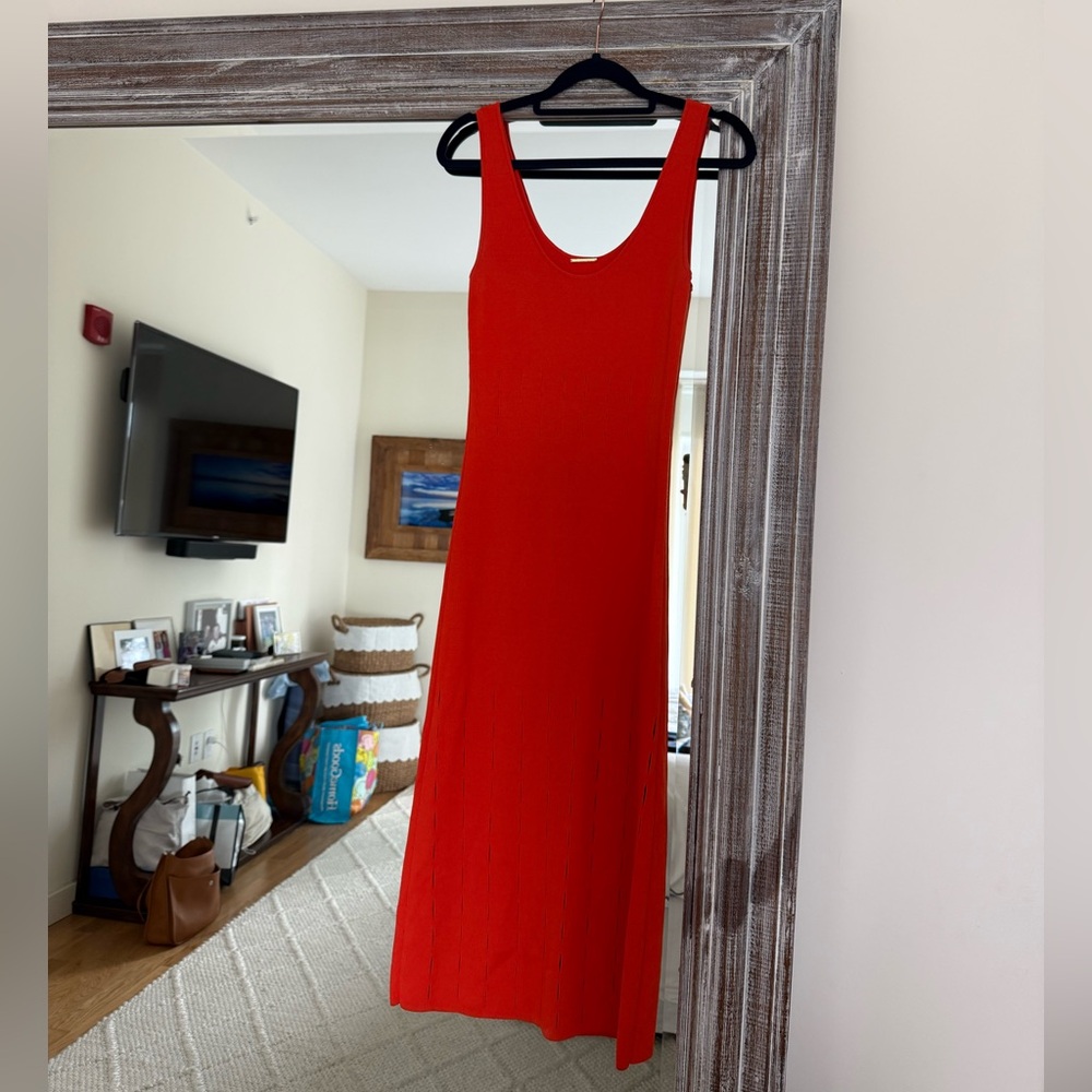 ALEXIS | Orange Sleeveless Dress - Sz. Small